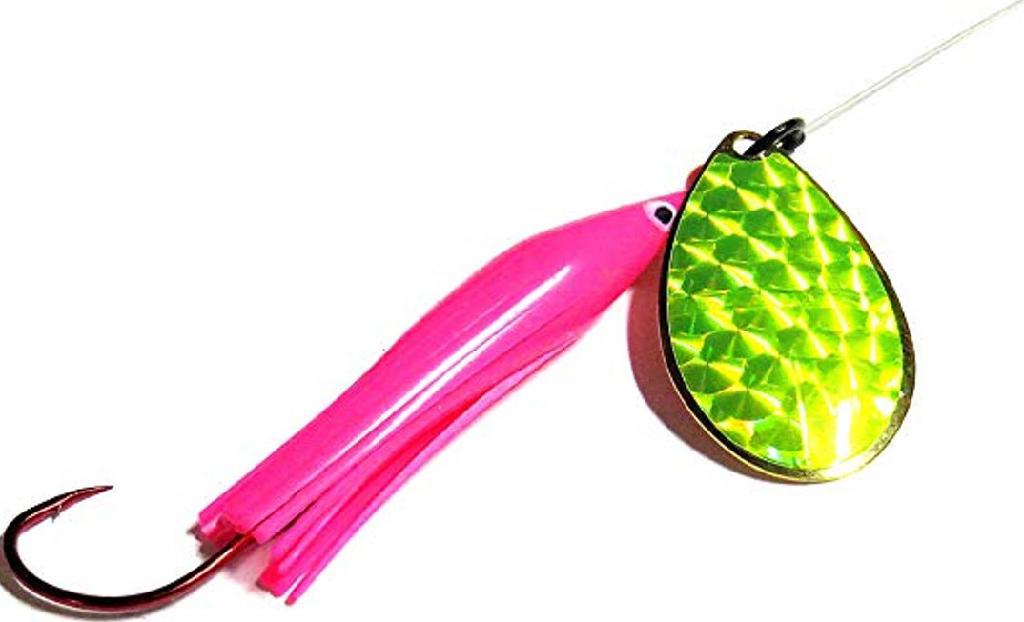 WICKED KING KILLERS PINK/CHARTREUSE #6 BLADE-6ft LEADER W/2/0 RED GAMA HOOK